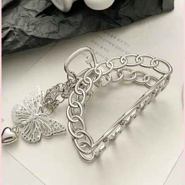 Butterfly Metal Hair Clip - 2